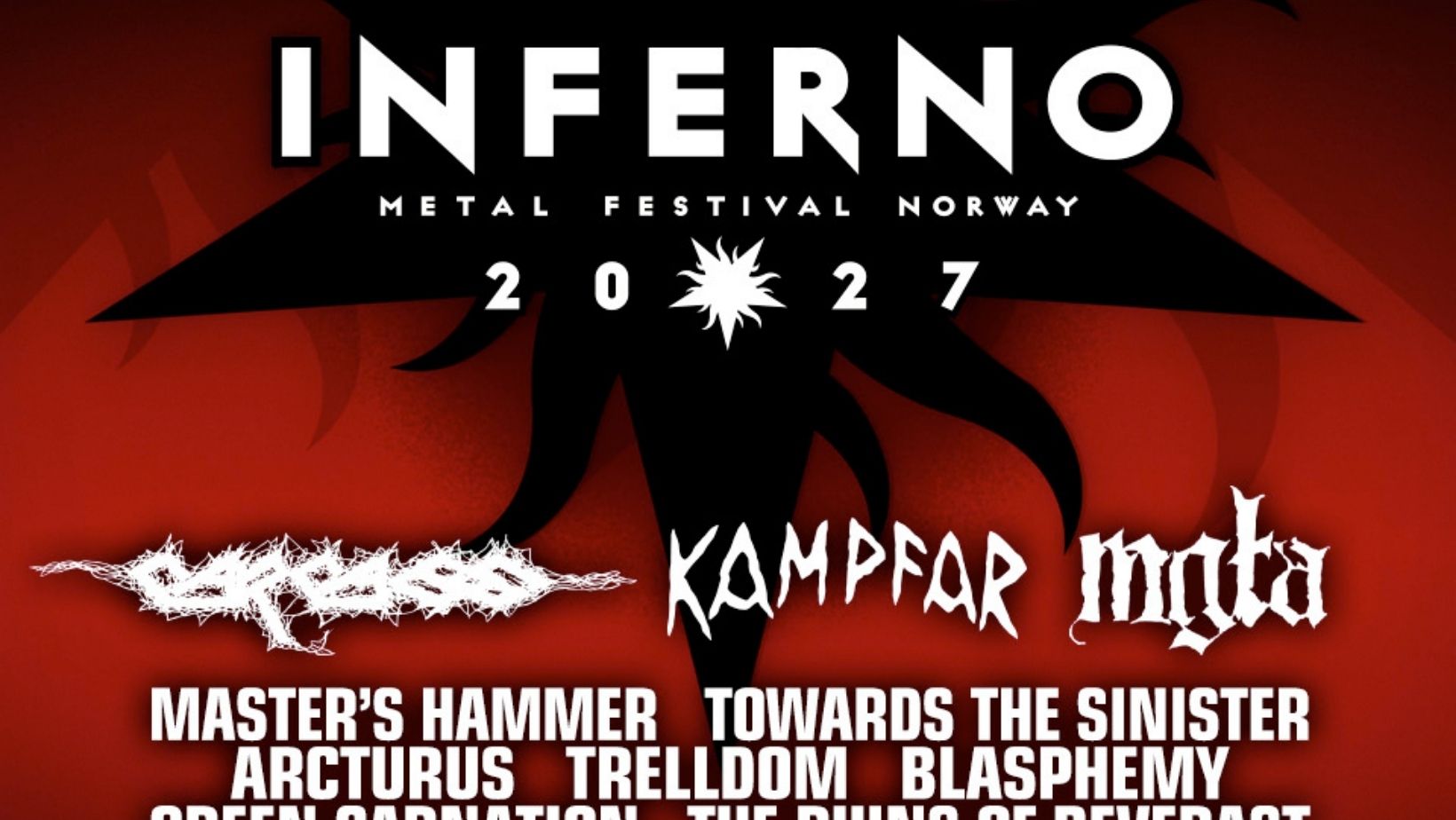CARCASS, BLASPHEMY VE ARCTURUS INFERNO METAL FESTIVAL 2027 KADROSUNDA