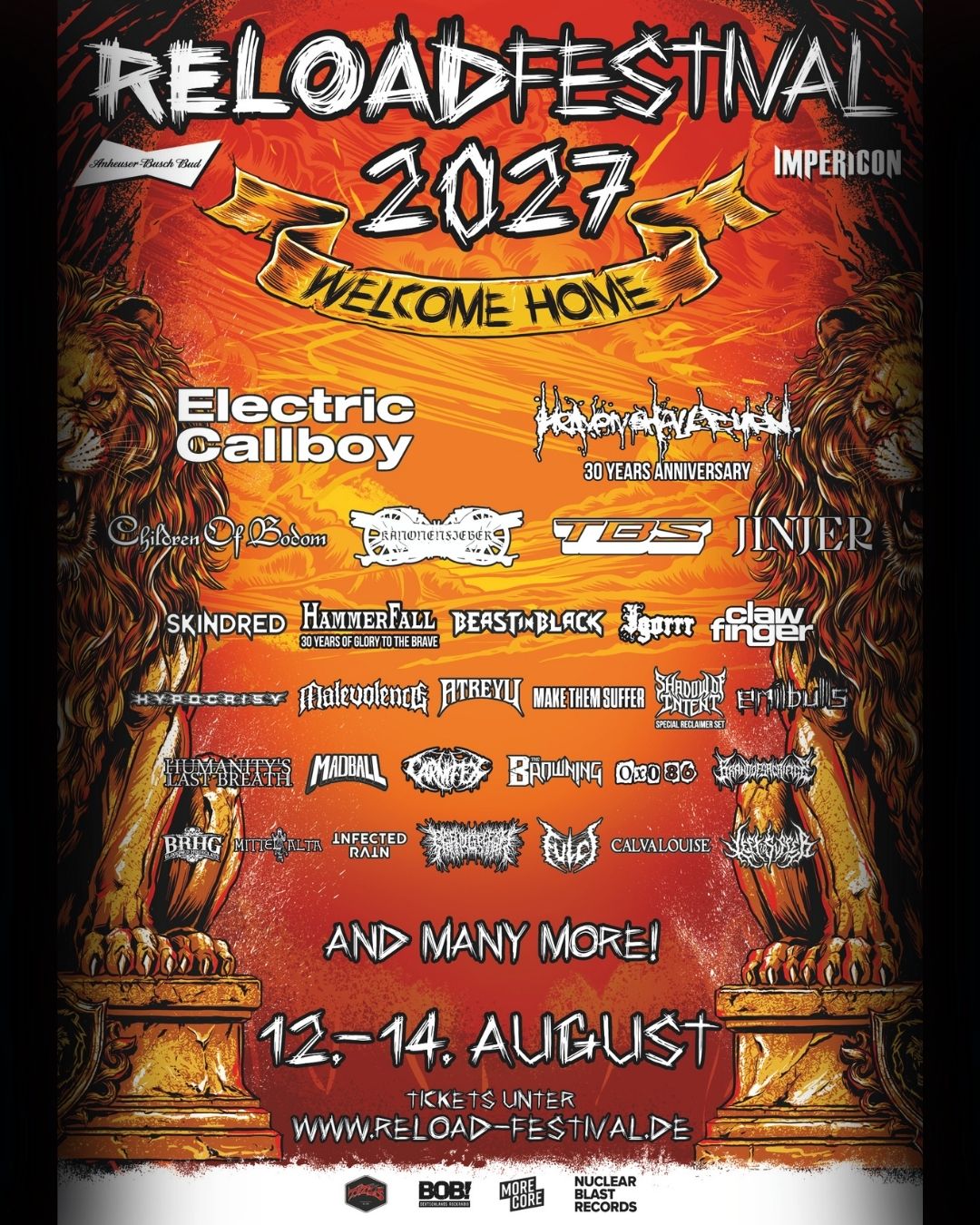 RELOAD FESTIVAL 2027 İlk Grup Dalgasında ELECTRIC CALLBOY ve HEAVEN SHALL BURN