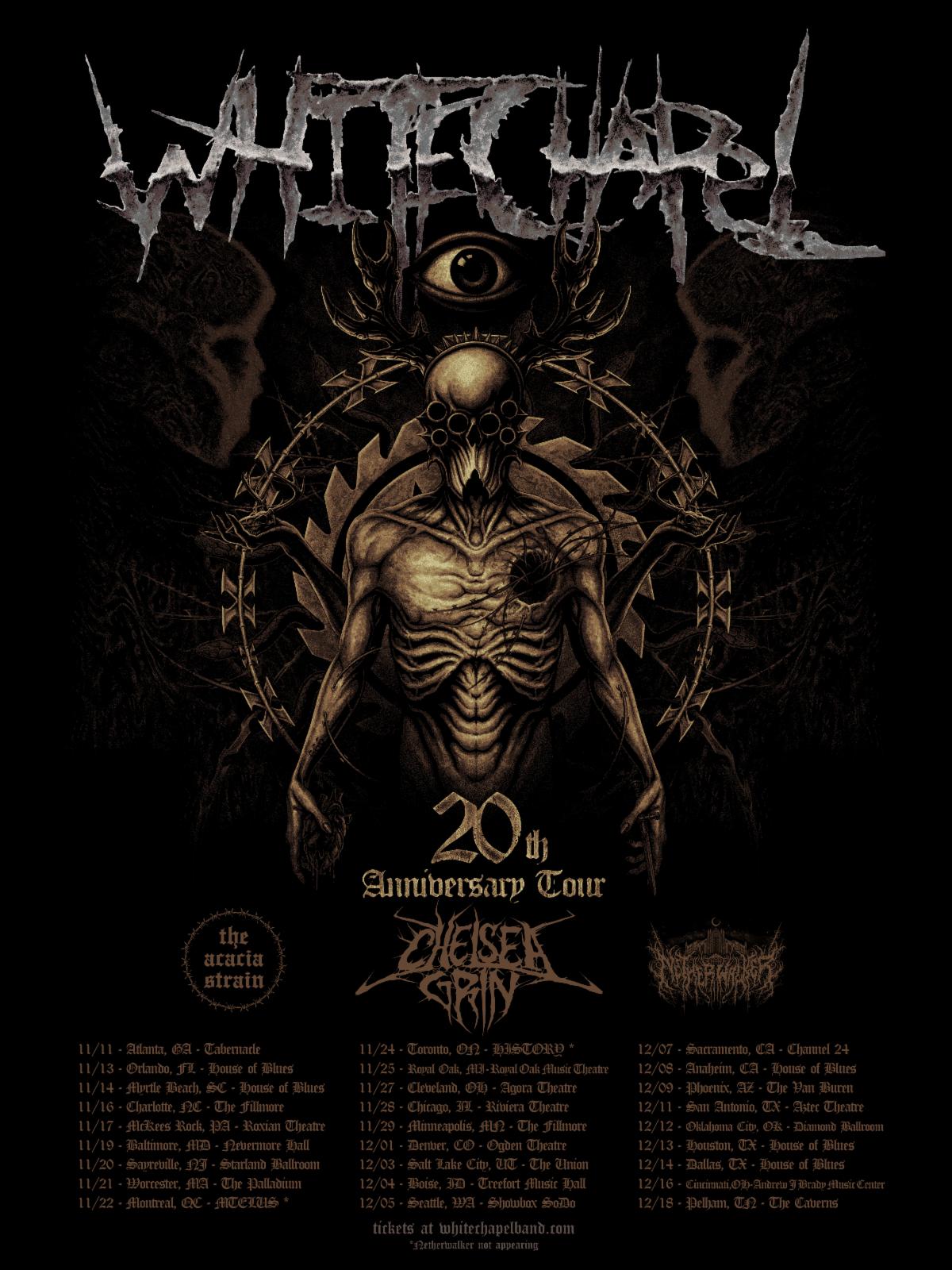 WHITECHAPEL 20. Yılını Dev Turneyle Kutluyor